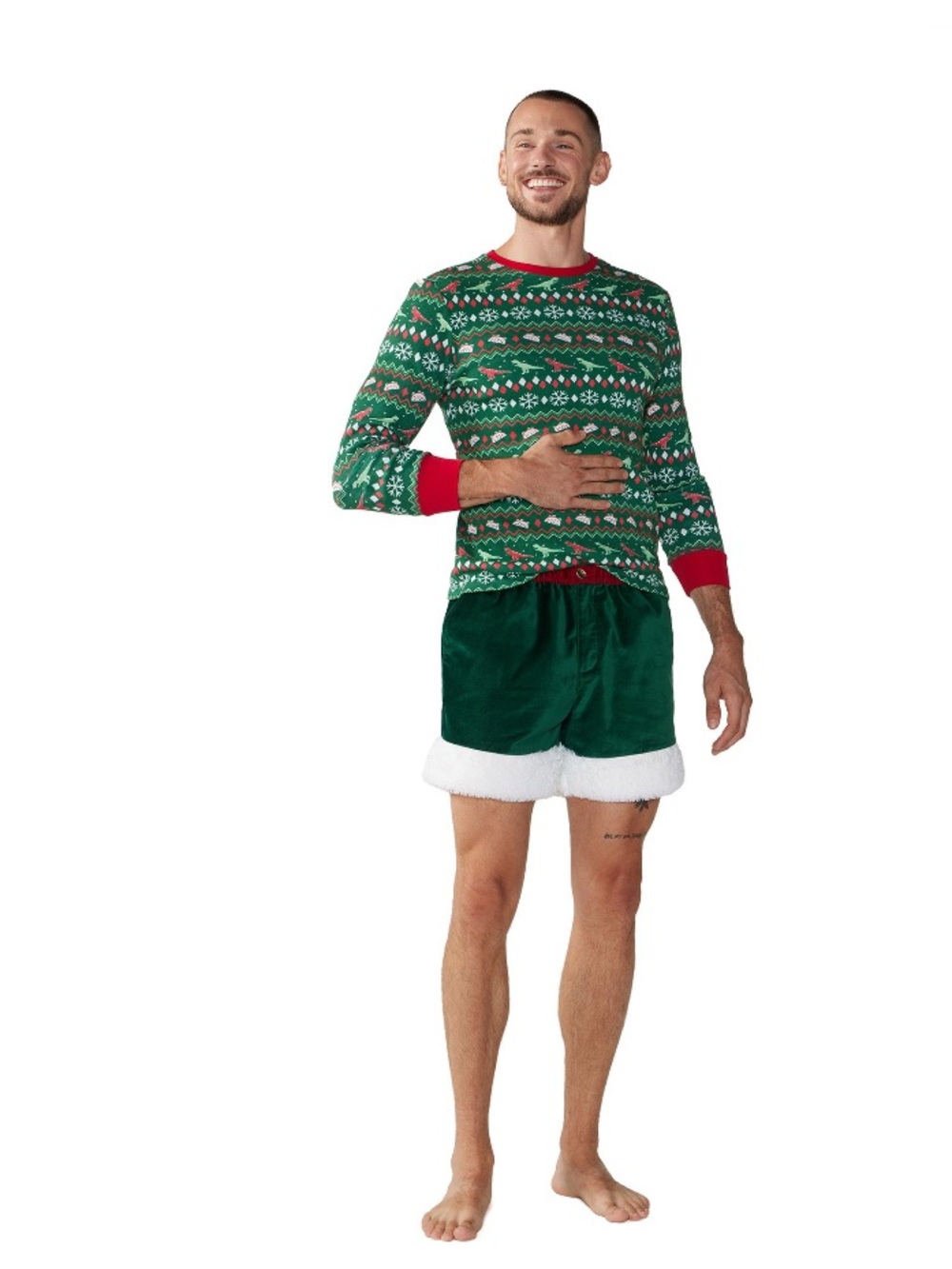 Chubbies Green and Red Velour Shorts